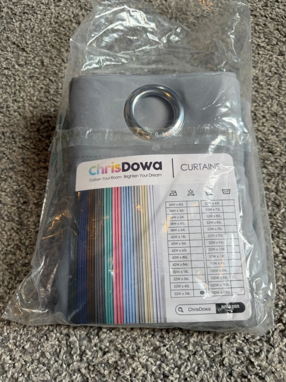 Chris Dowa Gray Blackout Curtain Panels